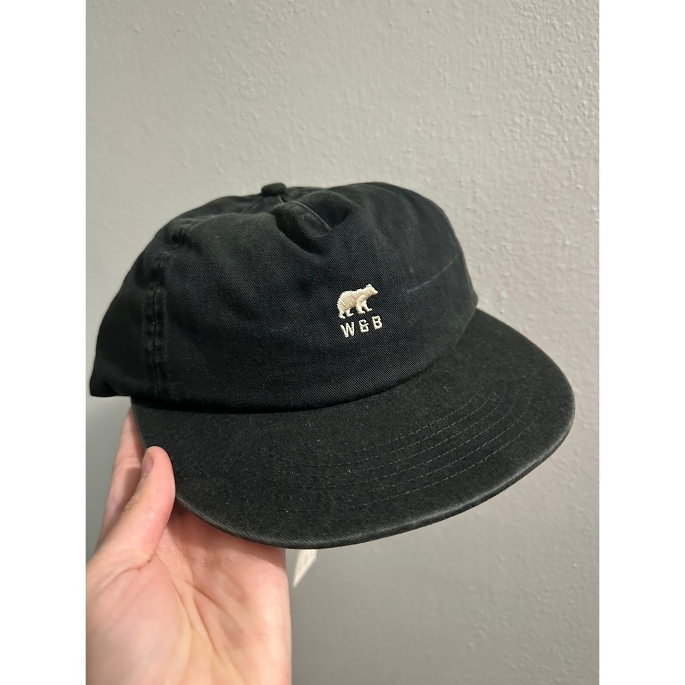 Will Bear Ranger Black Cotton Baseball Cap One Size Embroidered Bear Logo